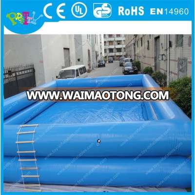 Customized blue double large inflatable pool, inflatable swimming pool for outdoor and indoor